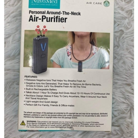 NWT! Nuvo Med Personal Around the Neck Air Purifier - Picture 2 of 2